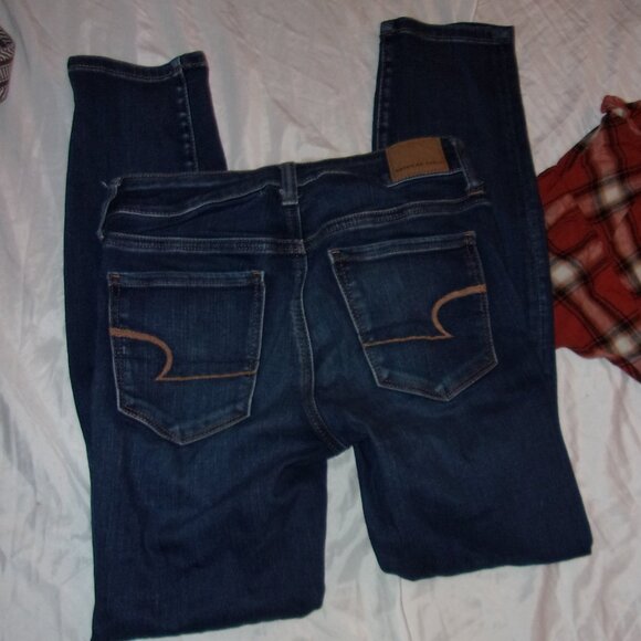 American Eagle Outfitters Dark Blue Jeans - Picture 1 of 6